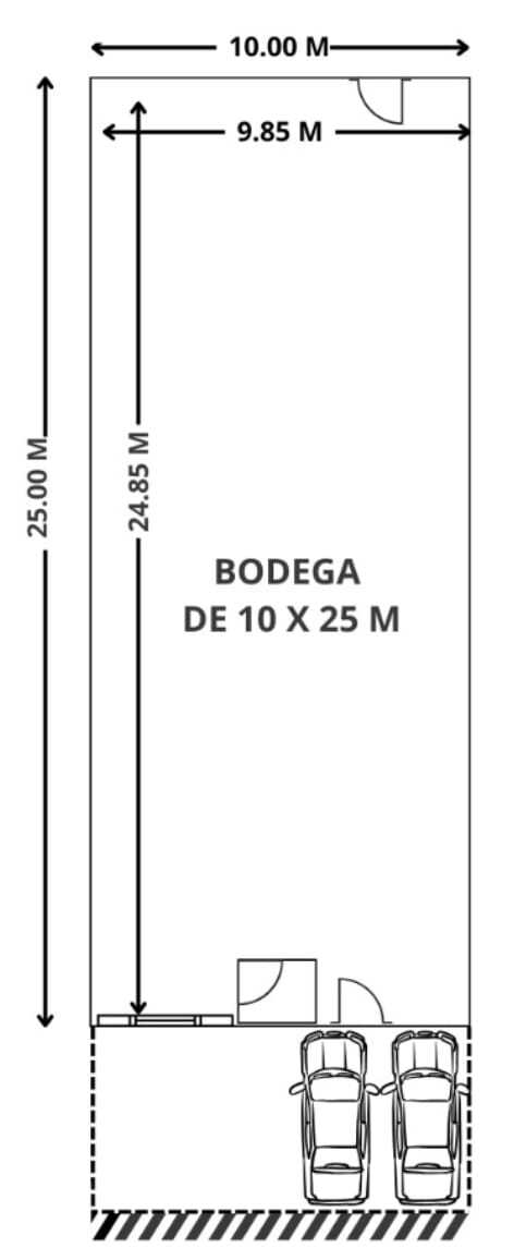 2 de 9: PLANO BODEGA 250 m2
