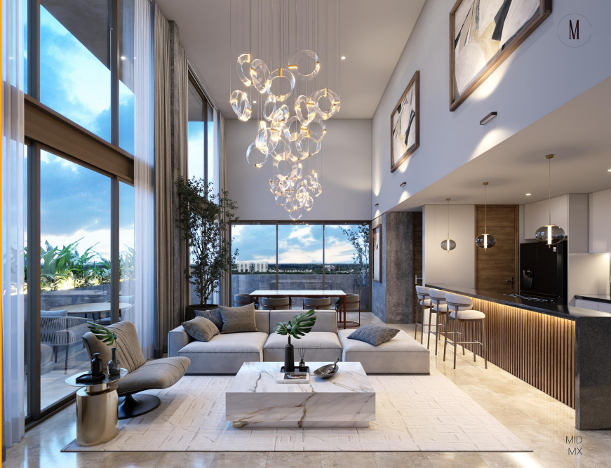 2 de 11: Sala, Comedor y Cocina