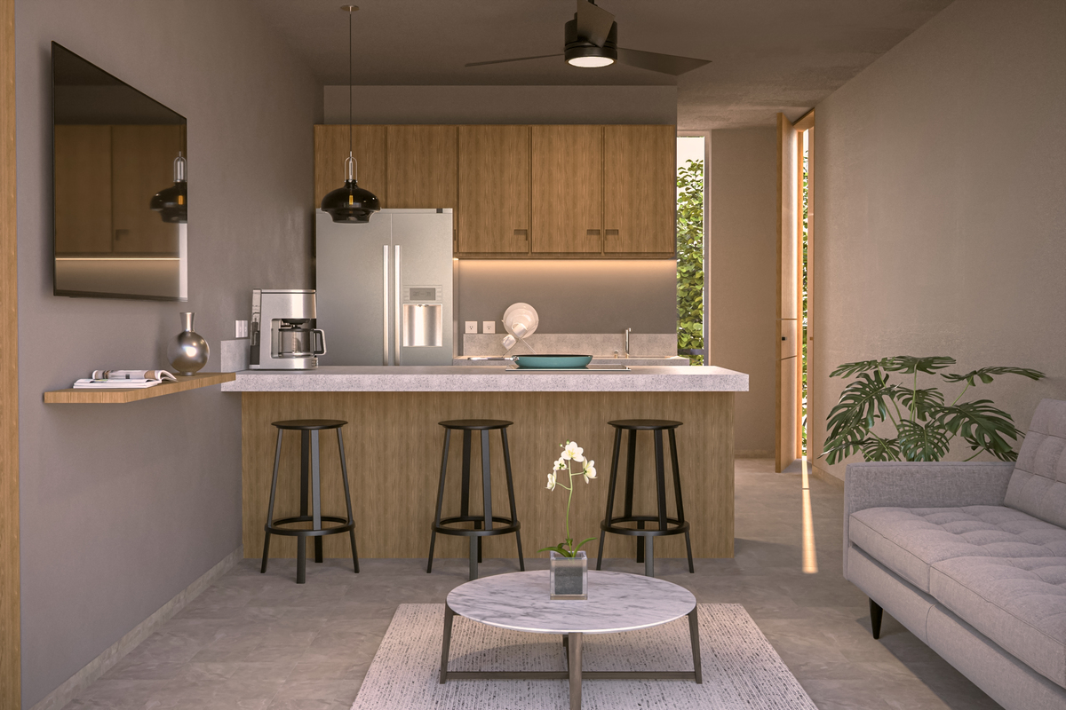 4 de 7: Sala y Cocina