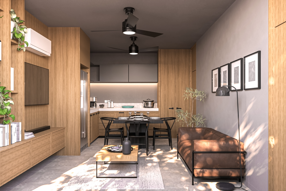 1 de 7: Sala, Comedor y Cocina