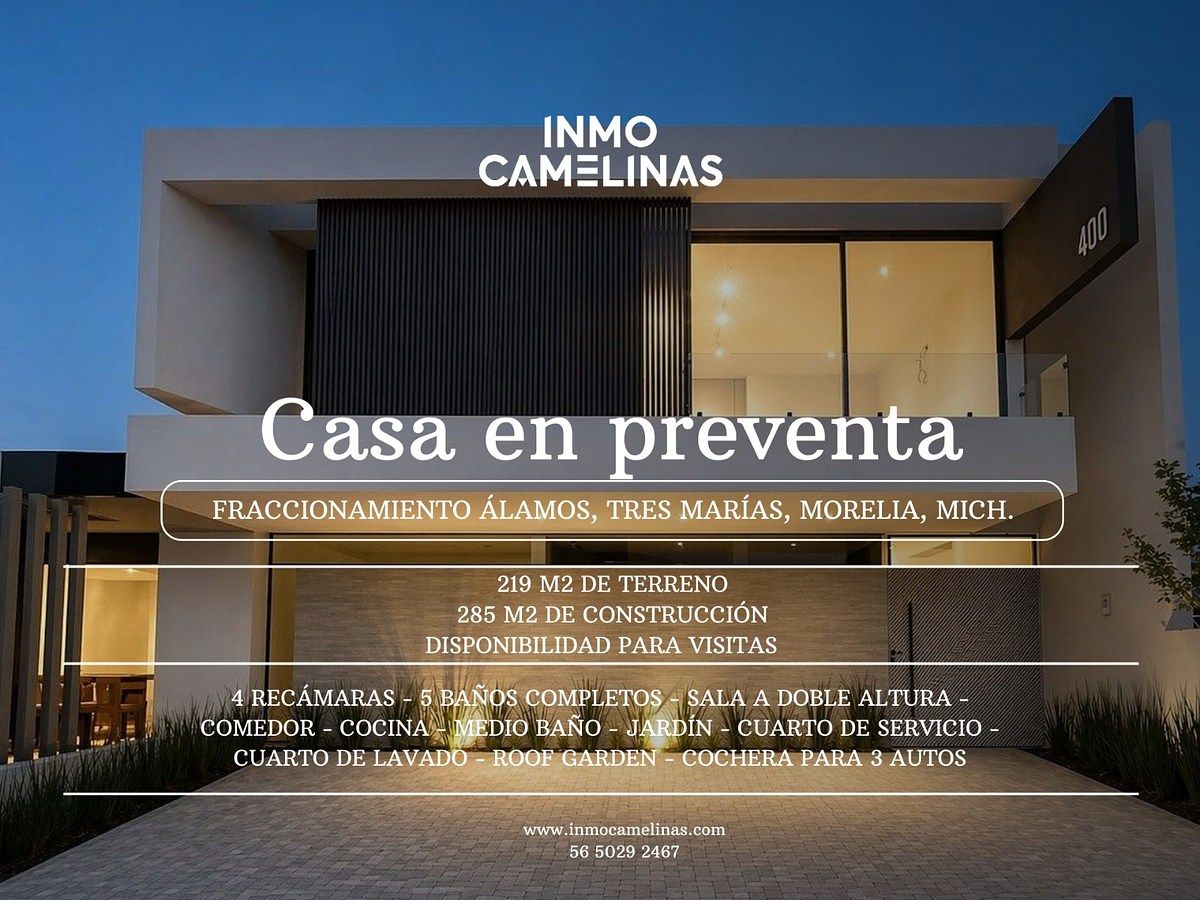 *CASA EN PREVENTA ÁLAMOS TRES MARÍAS MORELIA MICHOACÁN, foto 1 de 17