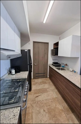 4 de 21: Cocina integral y puerta acceso al área de lavado