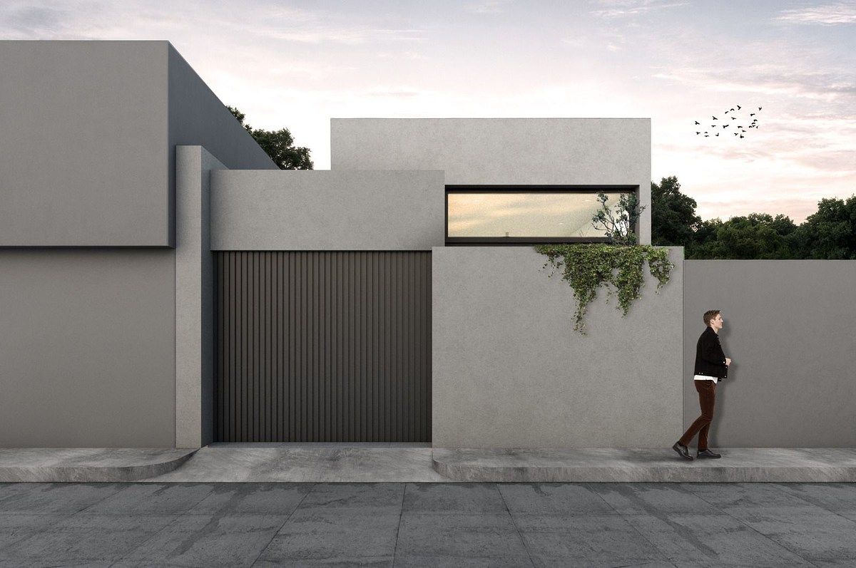 1 de 4: Fachada con portón