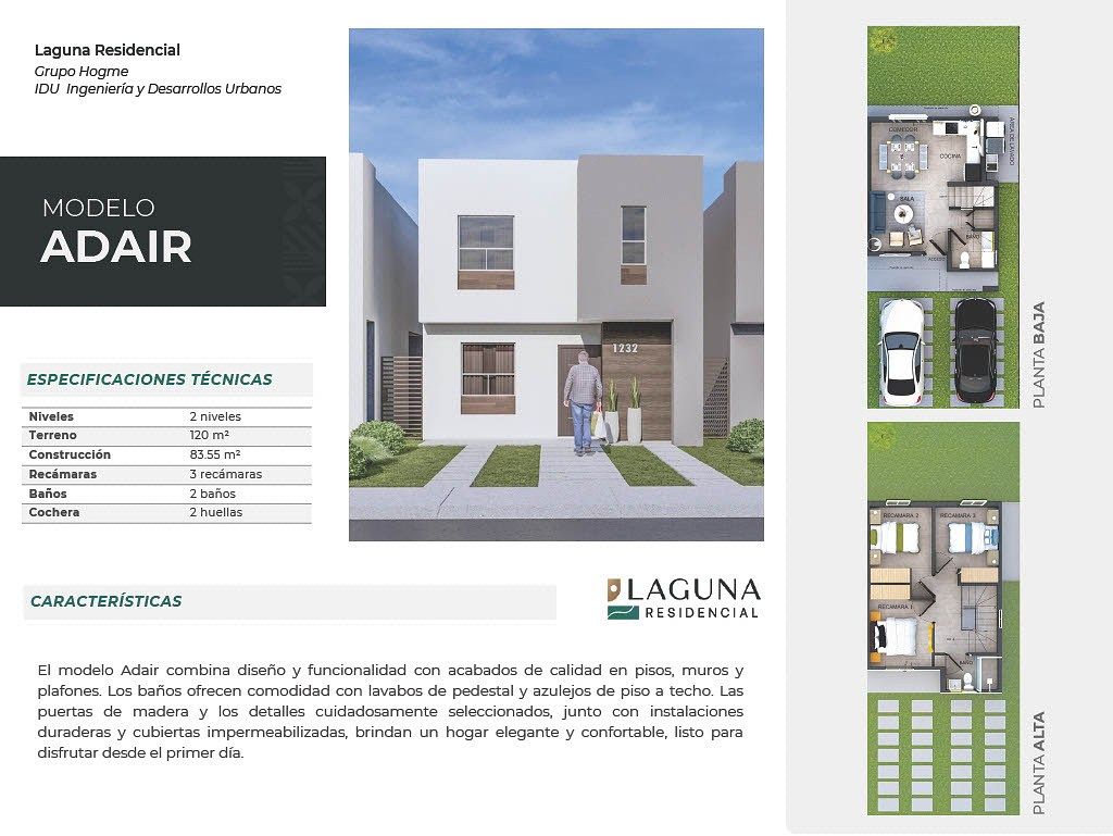 Modelo Adair Laguna Residencial