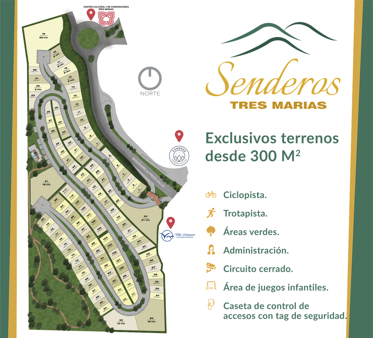 Terreno en venta en Senderos, Tres Marías, Morelia