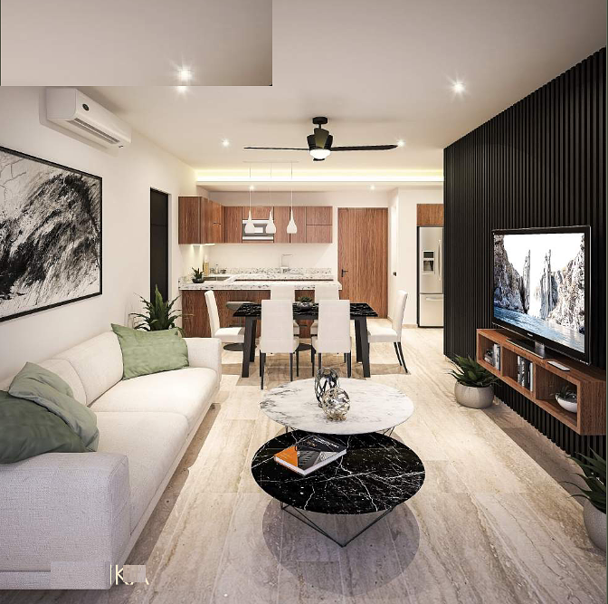 1 de 9: Sala, Comedor y Cocina