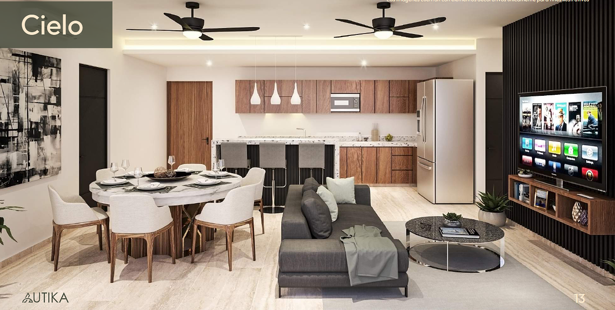 2 of 8: Sala, Comedor y Cocina