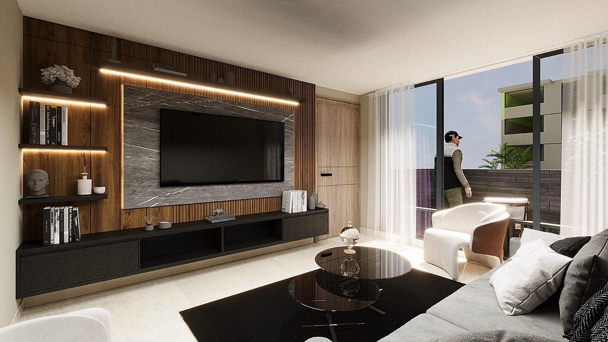 1 de 10: Sala conectada a balcón