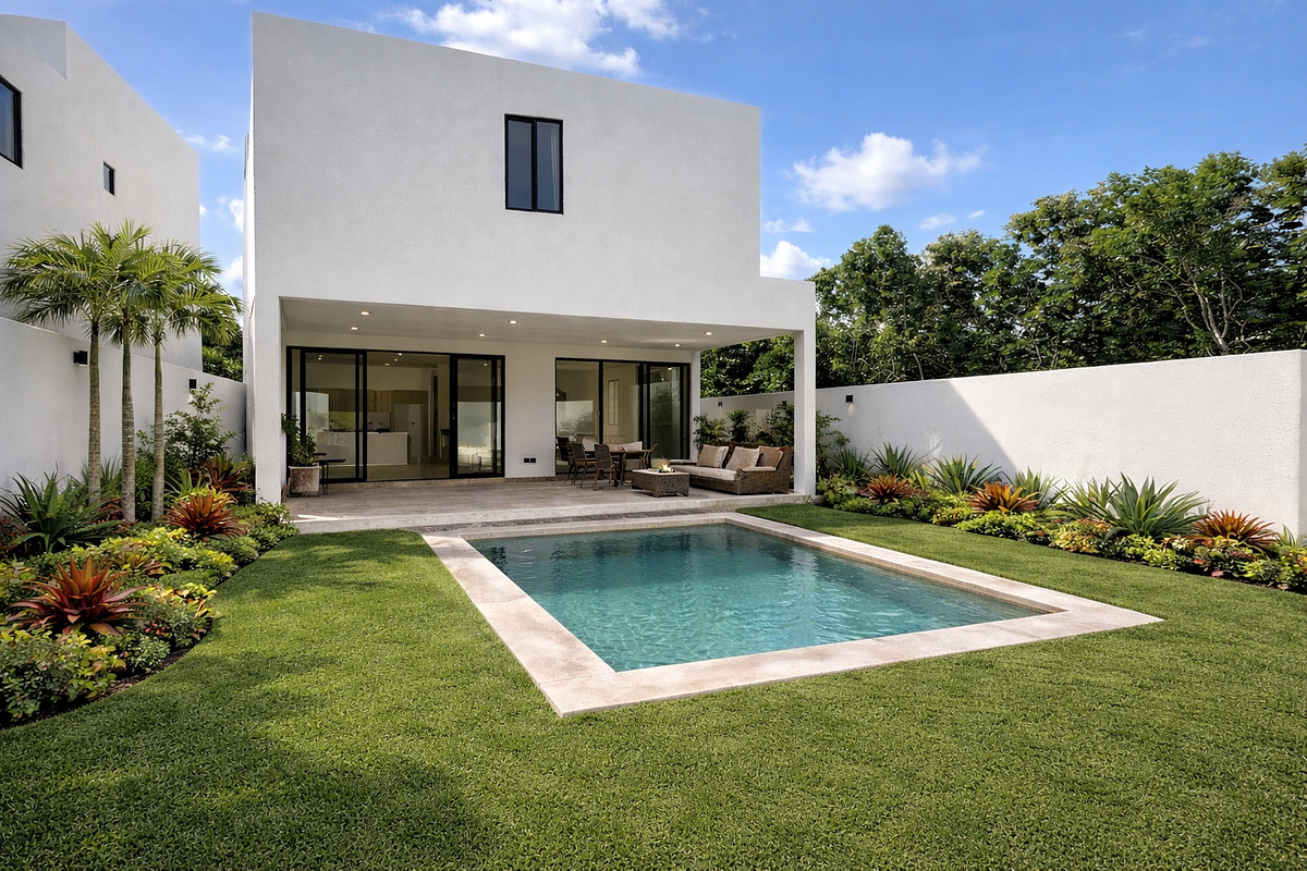 2 de 20: Entrega sin pasto,paisajismo,iluminacion y muebles