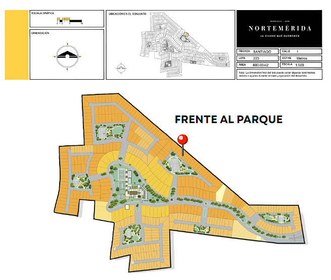 Lote de 600M2 Frente al Parque en Privada Residencial con Amenidades