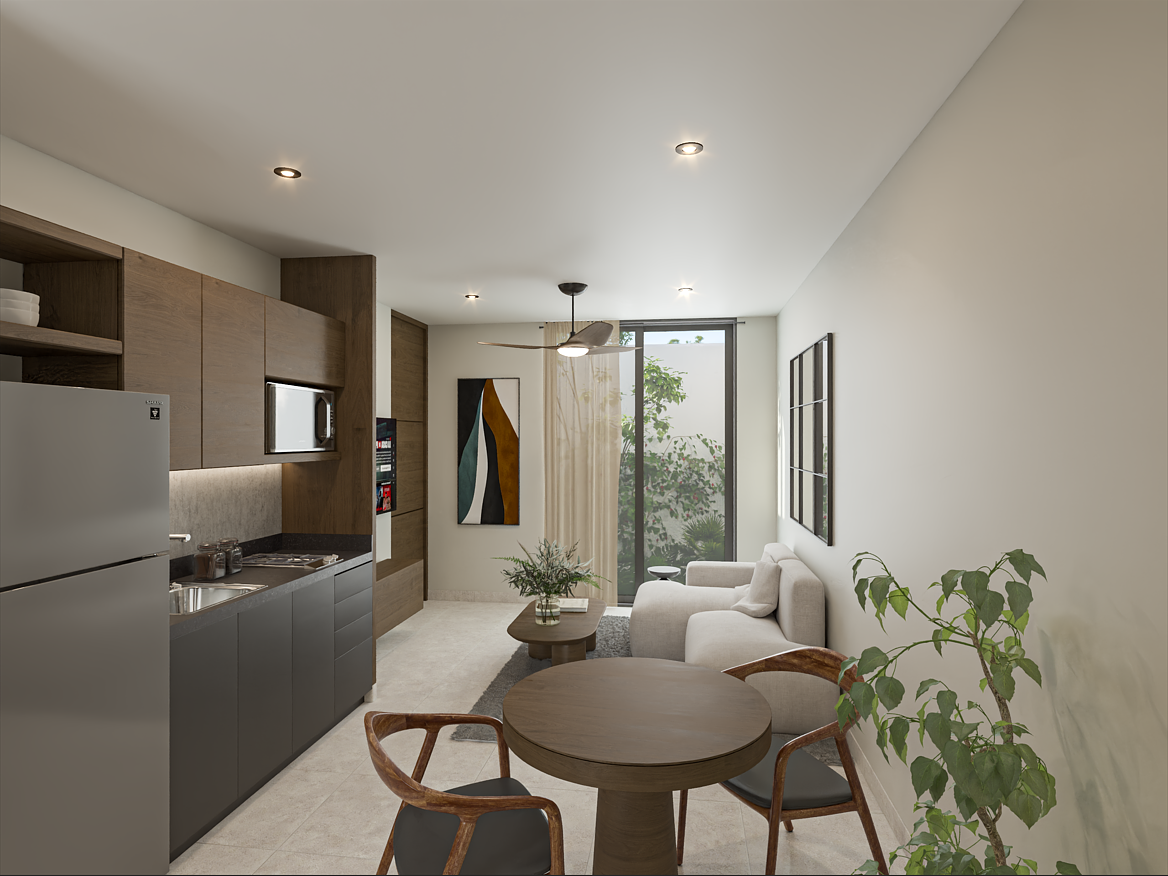 1 de 8: Sala, Comedor y Cocina