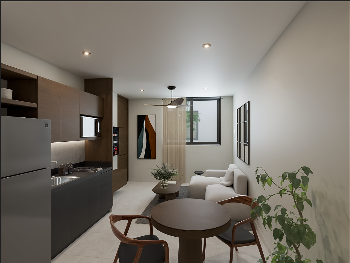 3 de 7: Sala, Comedor y Cocina