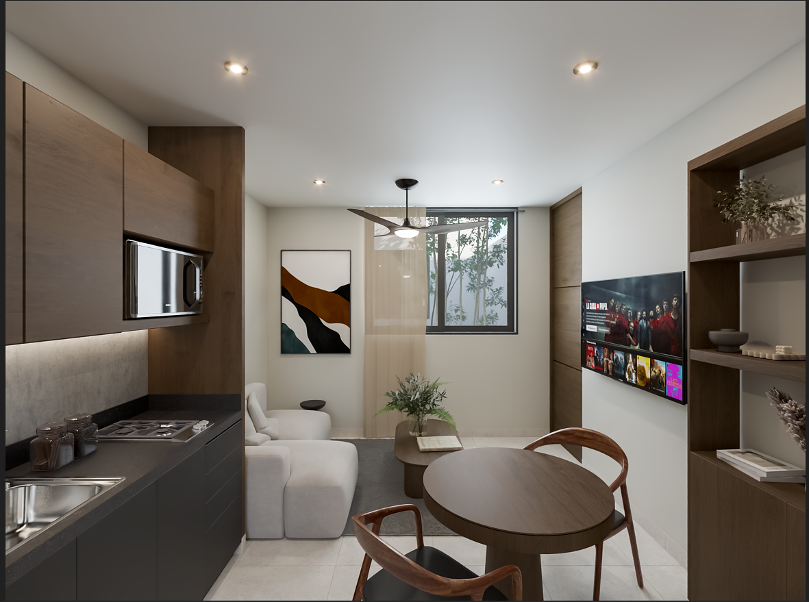 1 de 7: Sala, Comedor y Cocina