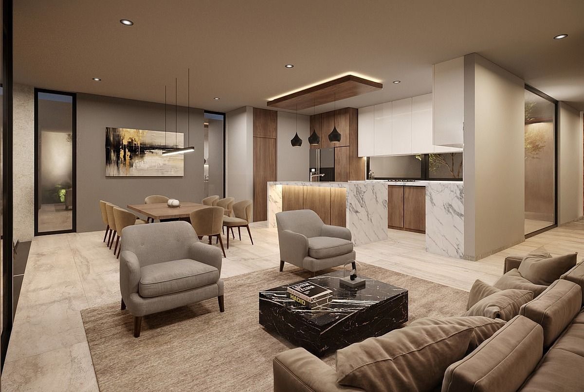 3 de 11: Sala, Comedor y Cocina