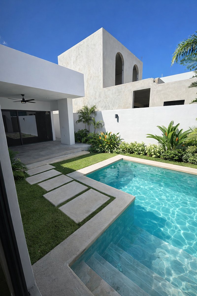 Venta casa 1 planta, con paneles solares, en privada - Norte Mérida, foto 1 de 47