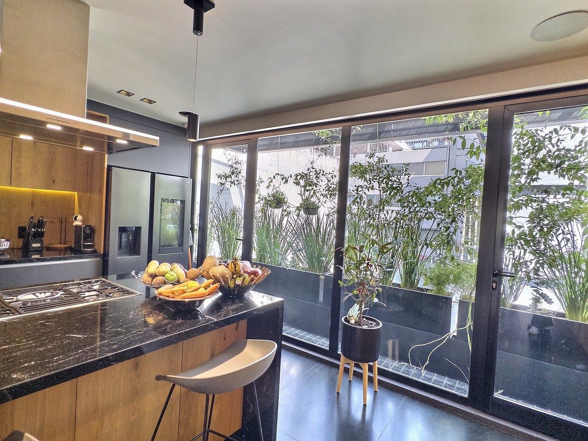 7 of 32: Cocina integral abierta con vista al exterior