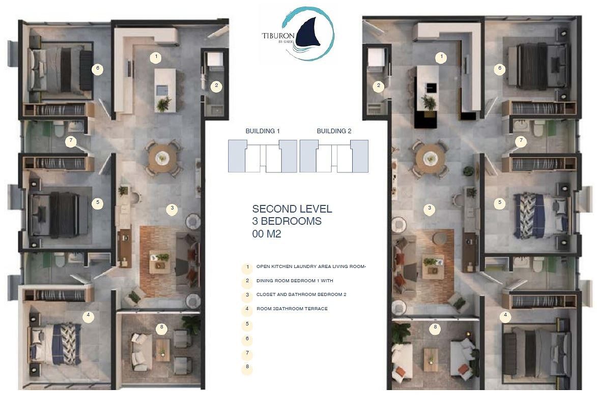 13 de 14: Apartamento de 3 Hab en Cocotal 13