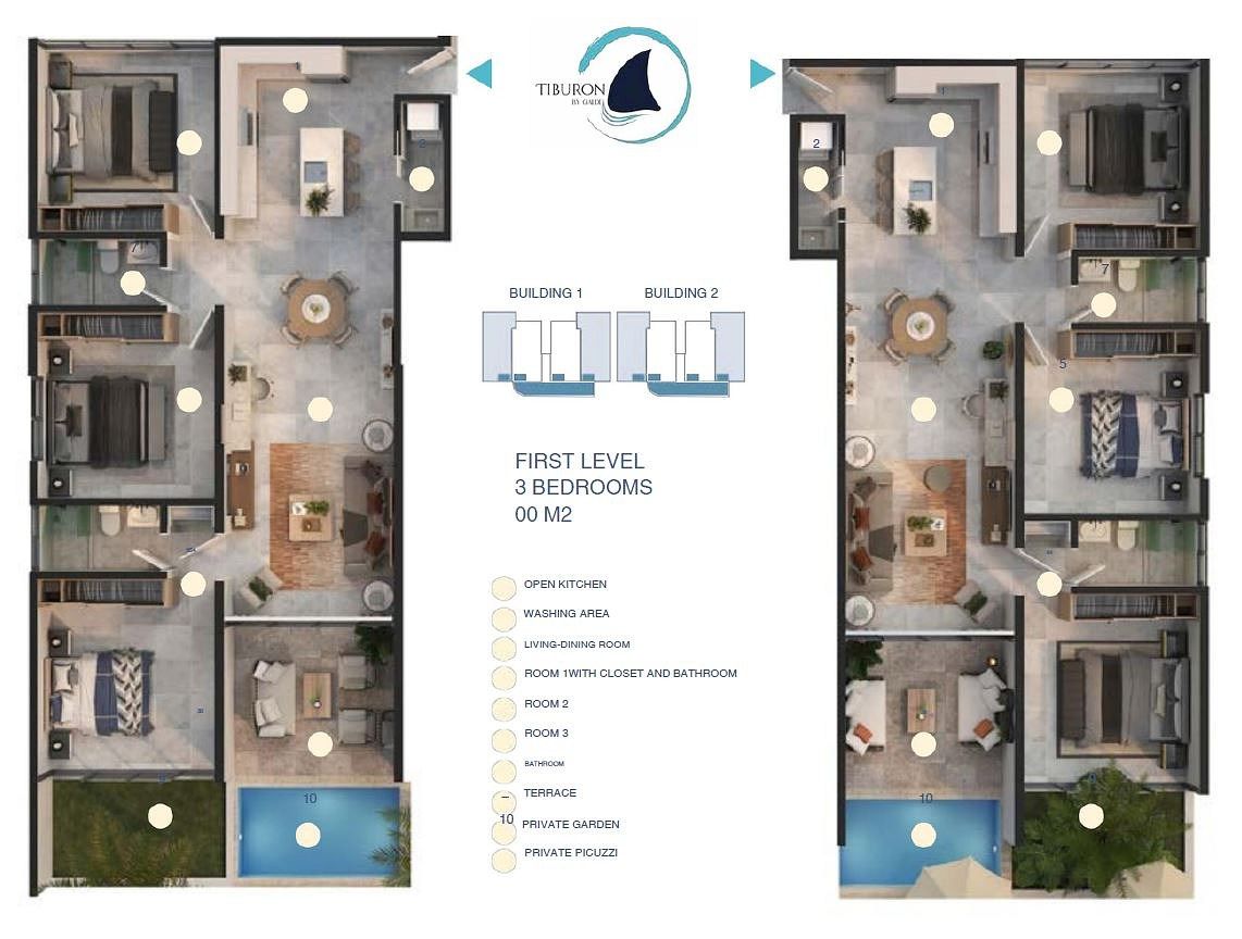 14 de 14: Apartamento de 3 Hab en Cocotal 14