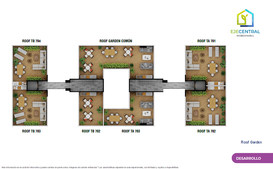 14 of 15: Piso de Roof Garden