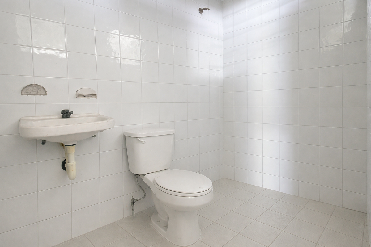 7 de 18: Baño completo en almacén