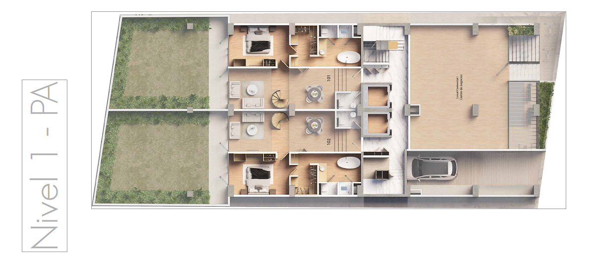 17 de 17: Renders-FotoMuestra Primer Piso Planta Alta