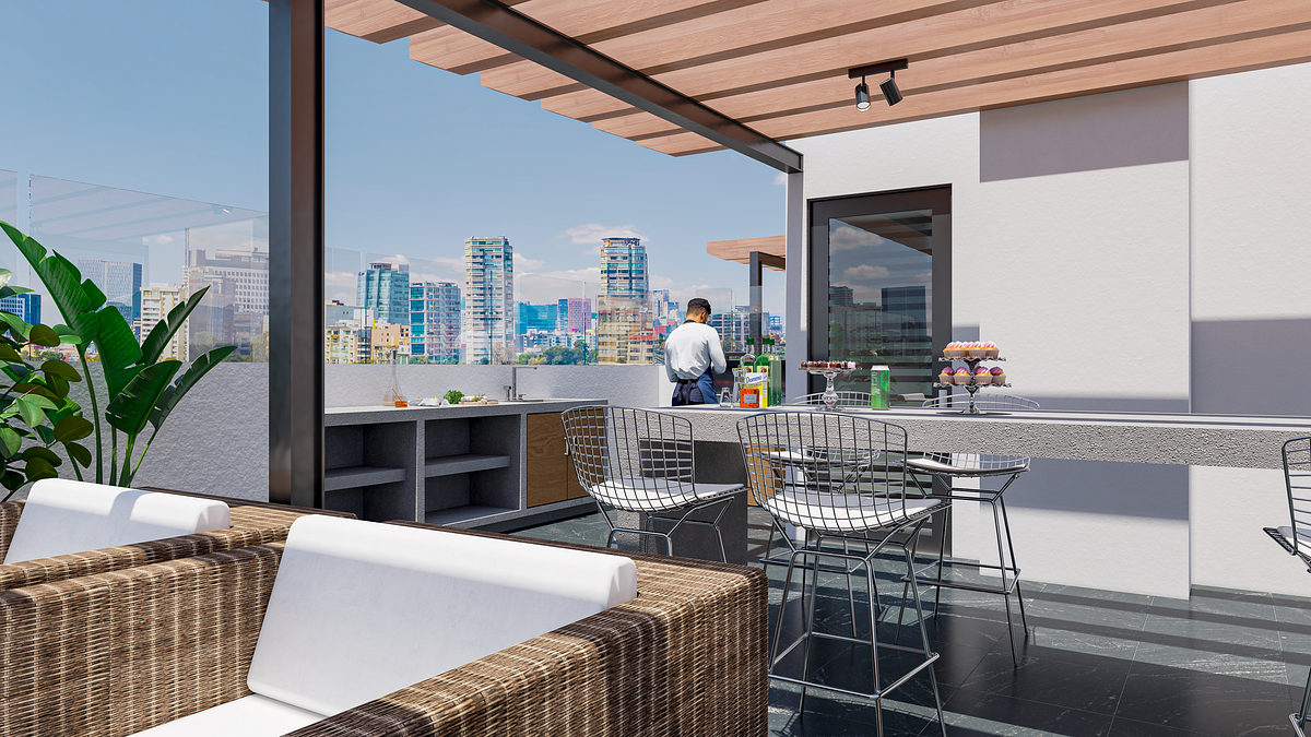 7 de 17: Renders-FotoMuestra Roof Garden Comunal