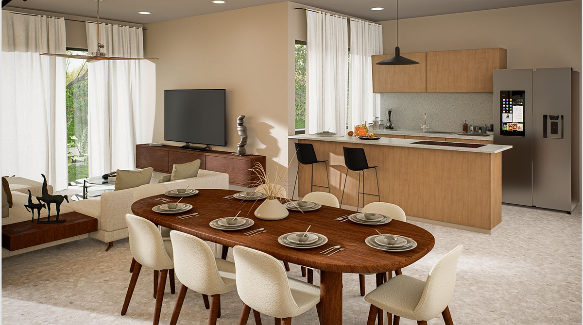 2 de 9: Sala, Comedor y Cocina