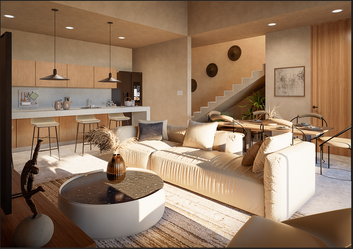 2 de 11: Sala, Comedor y Cocina