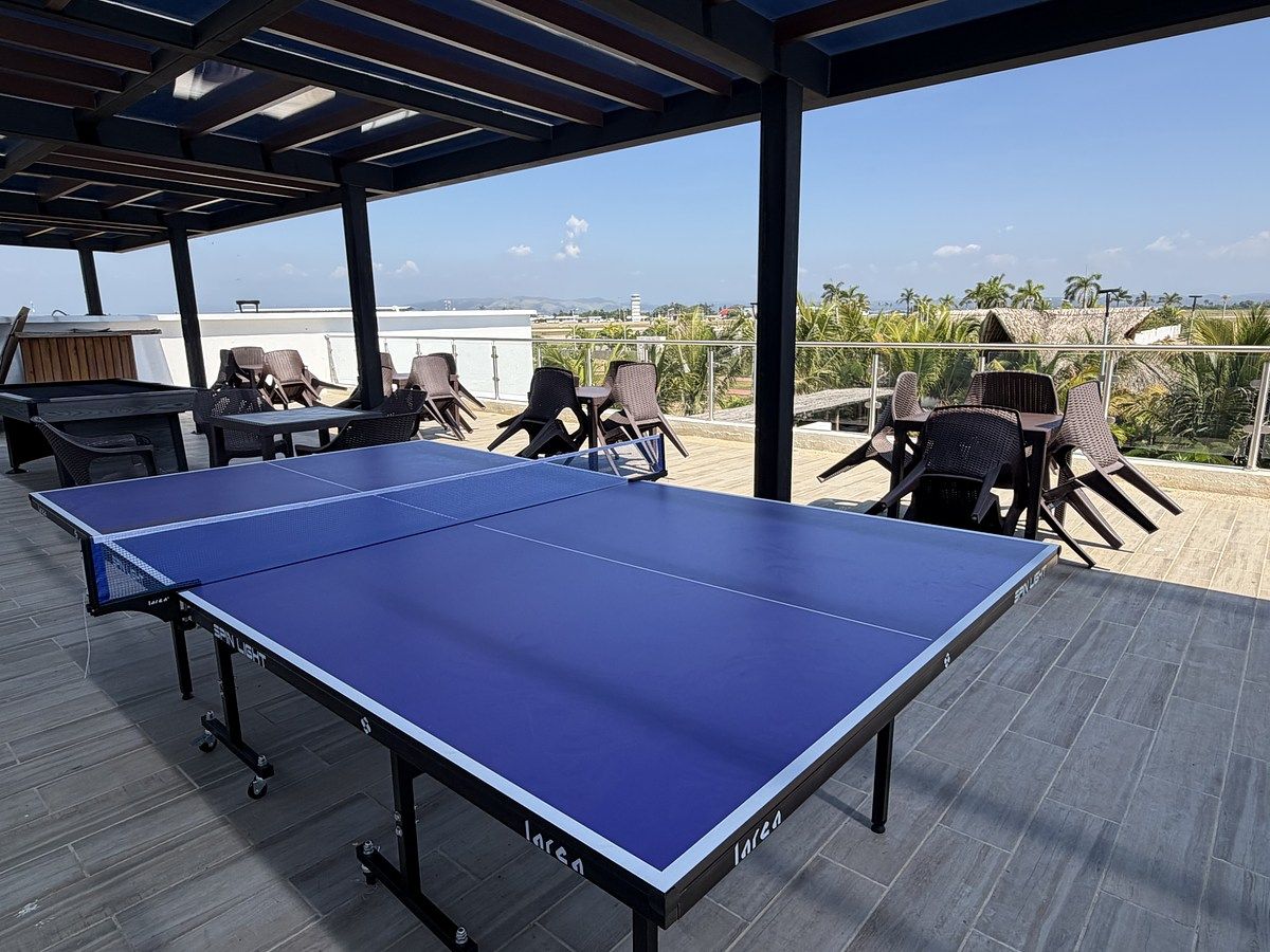 30 de 39: Terraza con pingpong y billar