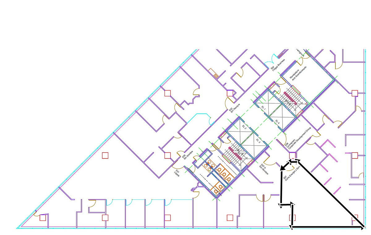 6 de 11: Plano del piso señalando el despacho