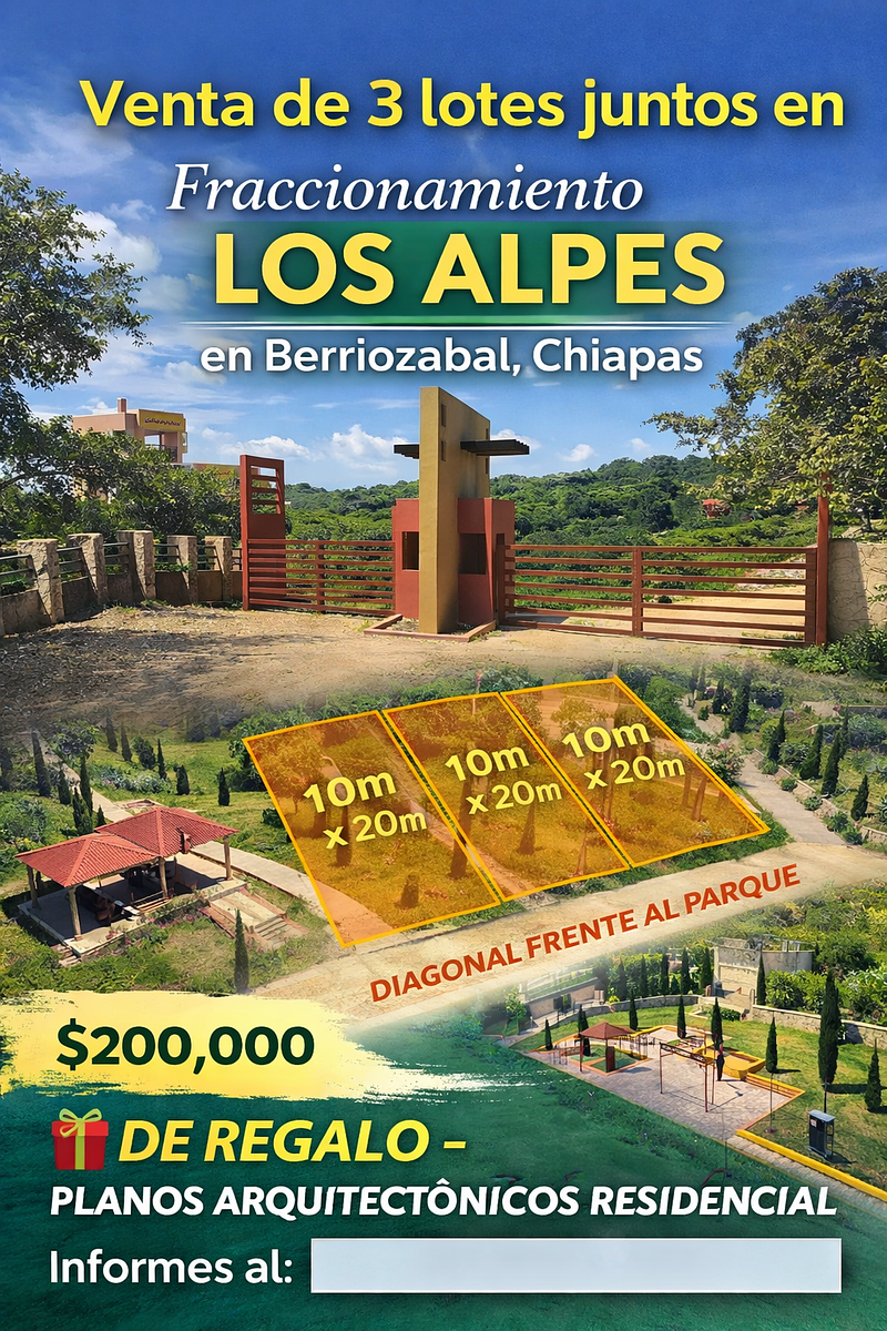 1 of 10: Entrada del Fraccionamiento Los Alpes.