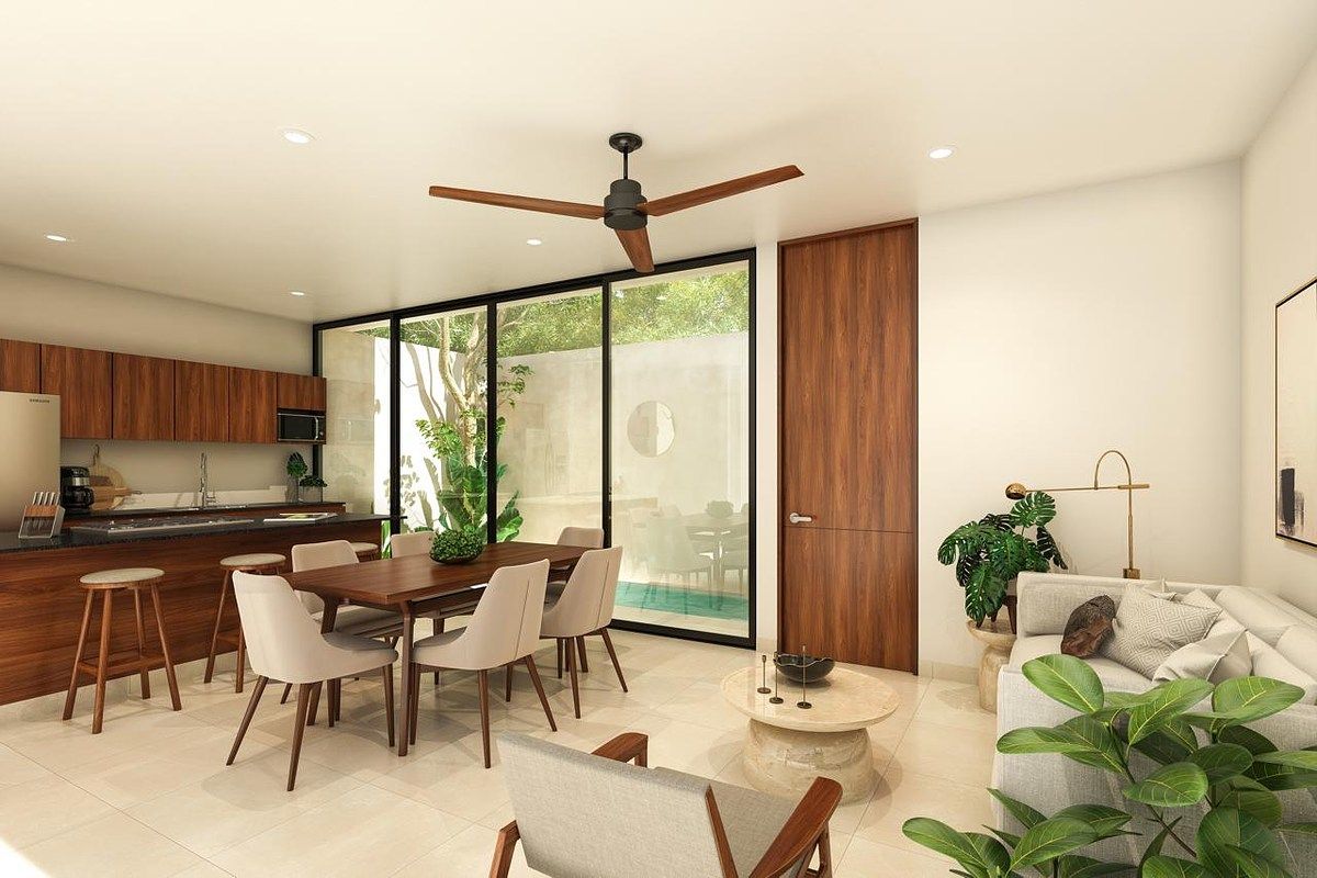 3 de 9: Render Ilustrativo de área común del departamento