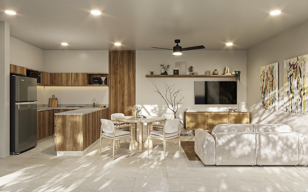 1 de 9: Sala, Comedor y Cocina