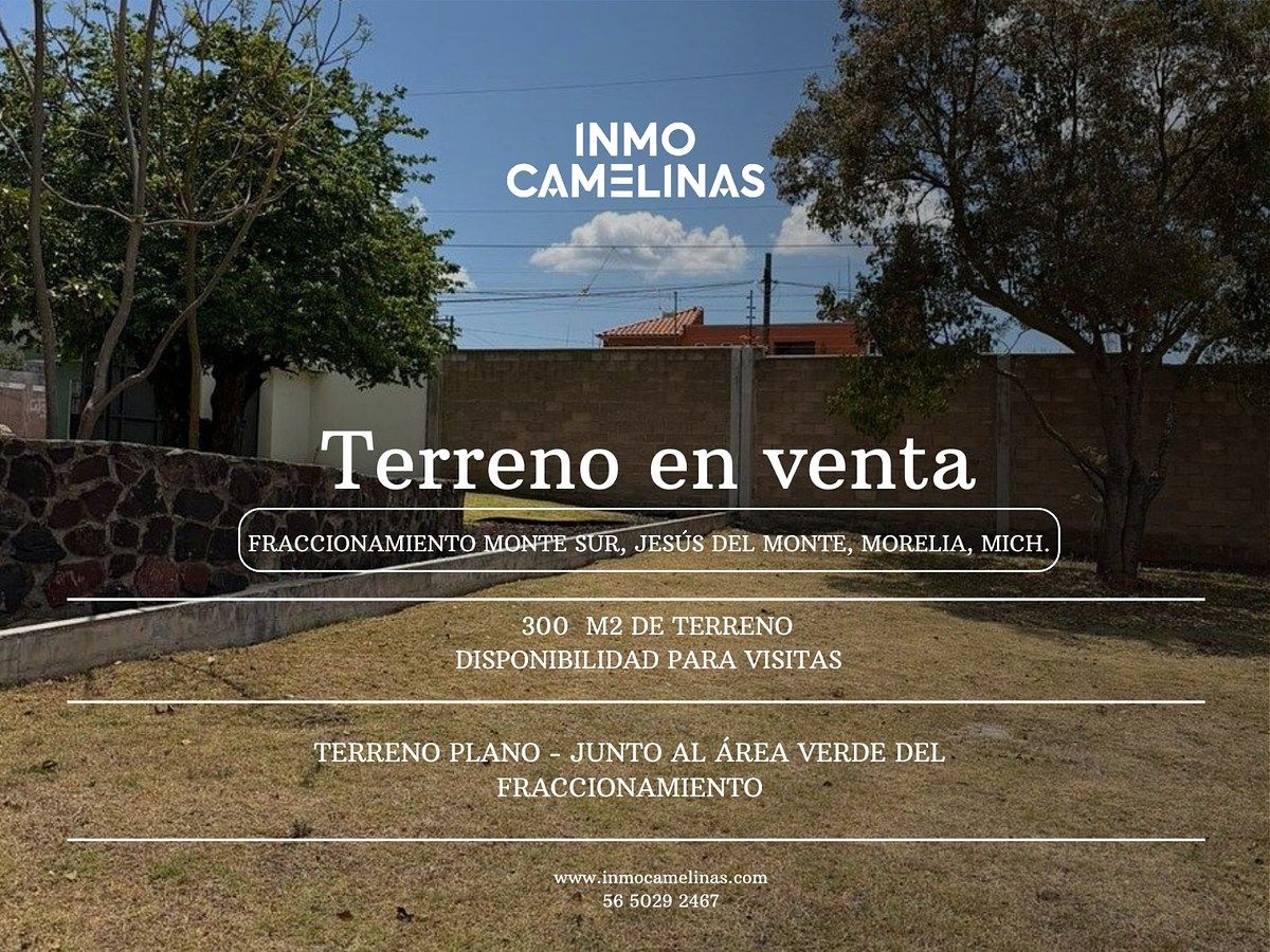 *TERRENO EN VENTA JESÚS DEL MONTE MORELIA MICHOACÁN, photo 1 of 8