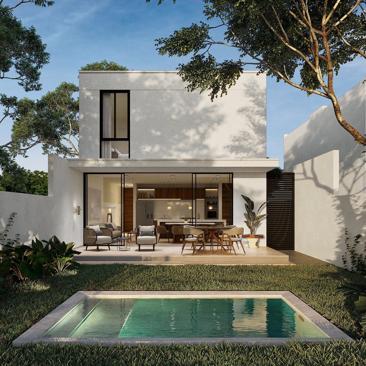 8 de 12: Thalora fachada posterior