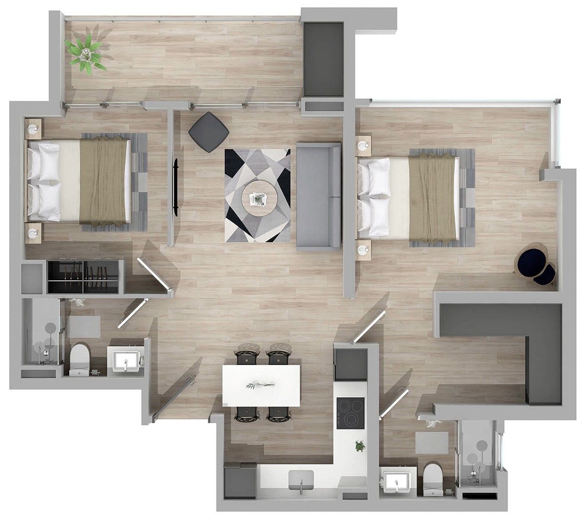 Departamento Metro Los Leones 2D2B