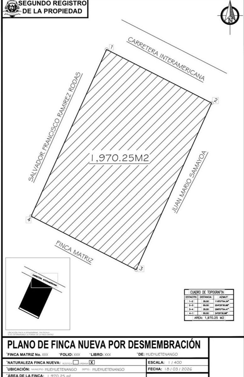 Terreno en VENTA en Huehuetenango