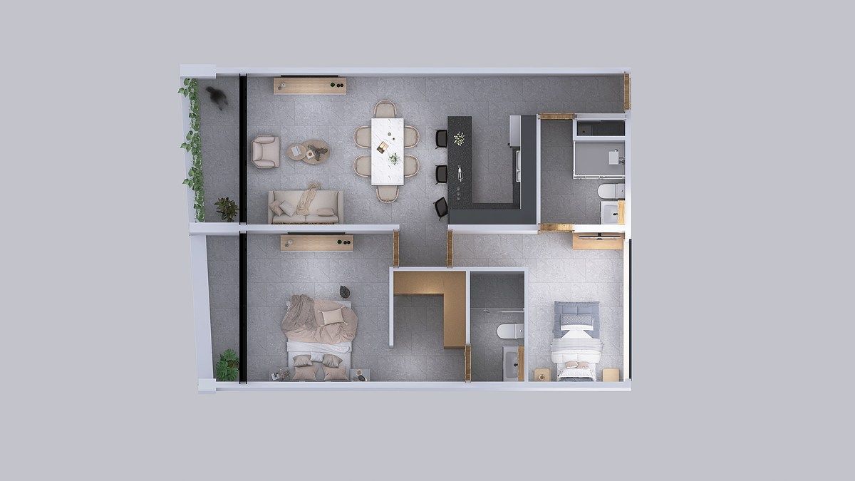 2 de 7: TIpo 4 (Flex como recamara)