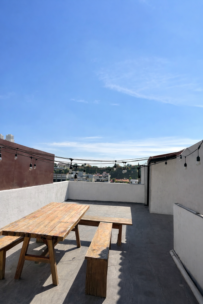 7 de 7: Roof garden ideal para reuniones con vista a la ciudad