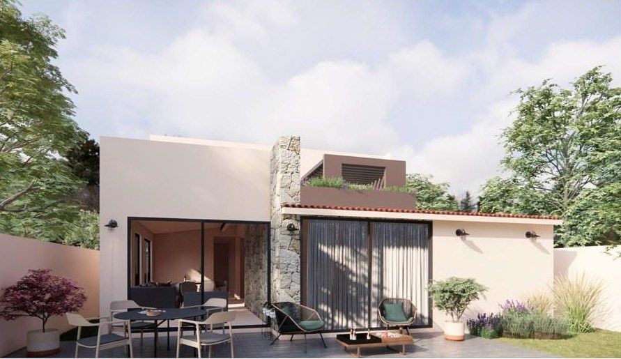 3 de 18: Render Fachada Tras Jardin