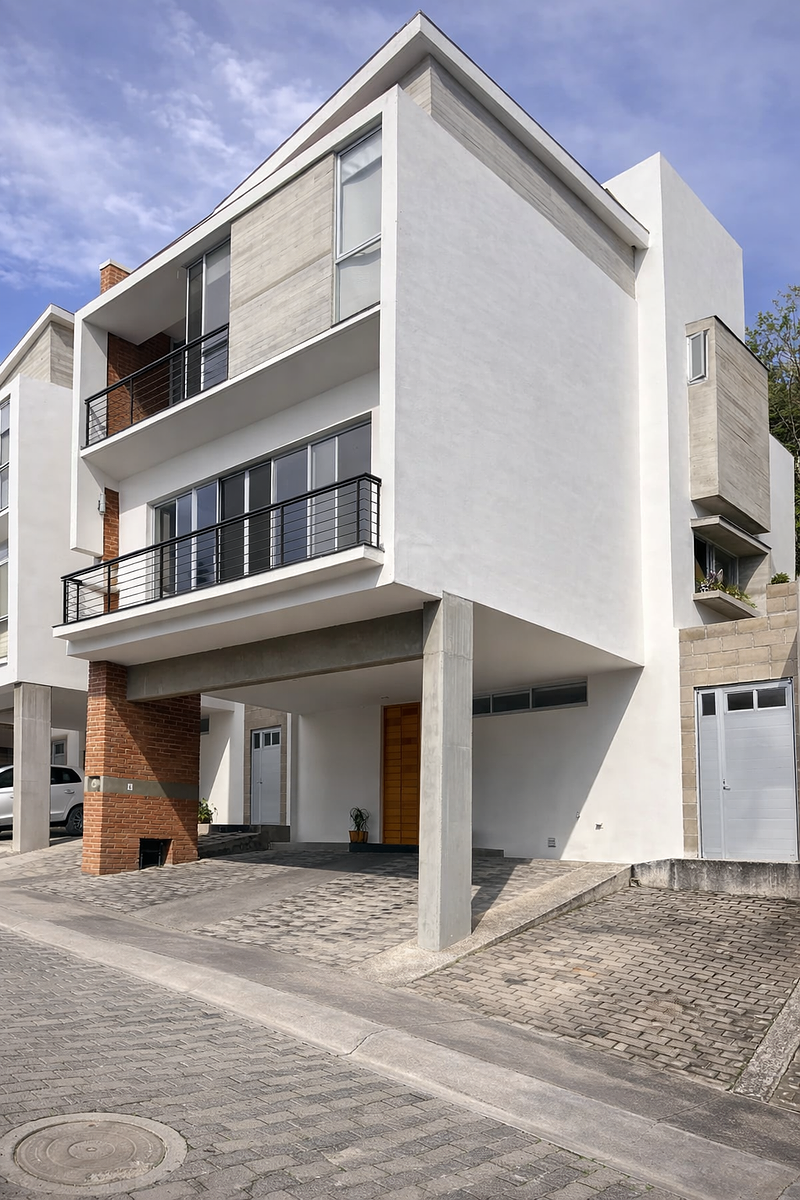 2 de 9: Fachada lateral dentro de coto Vista Cañadas