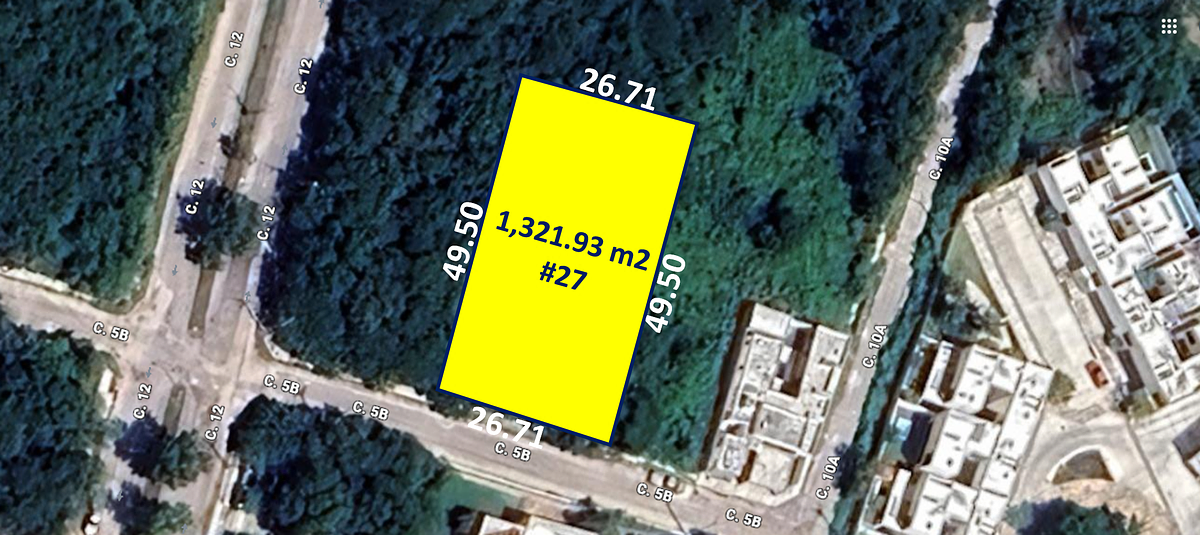 Terreno de 1,321.93 m2 en el Fracc. Residencial Campestre Viladiú Cholul Mérida