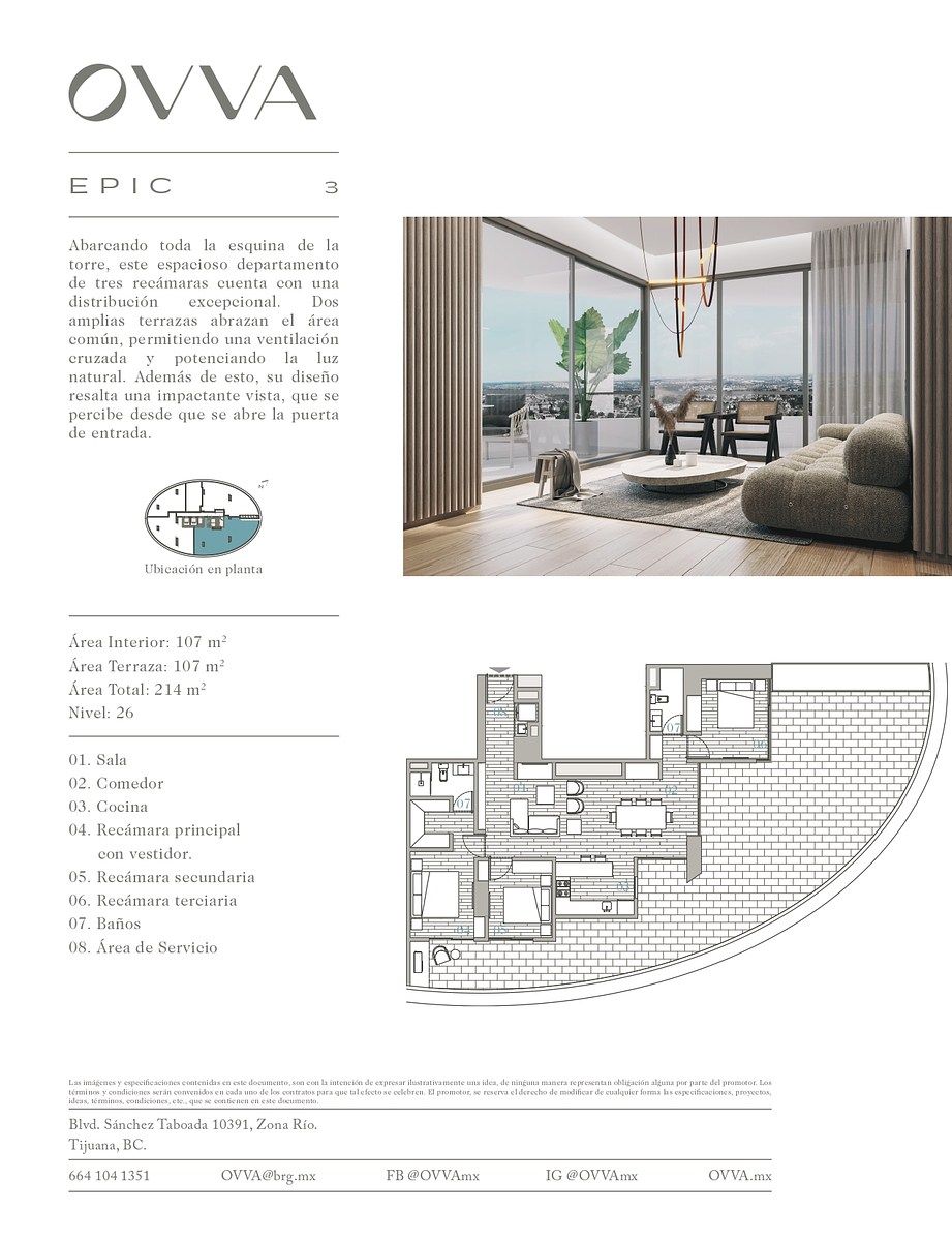PENTHOUSE EN VENTA OVVA, ZONA RÍO TIJUANA - foto 2