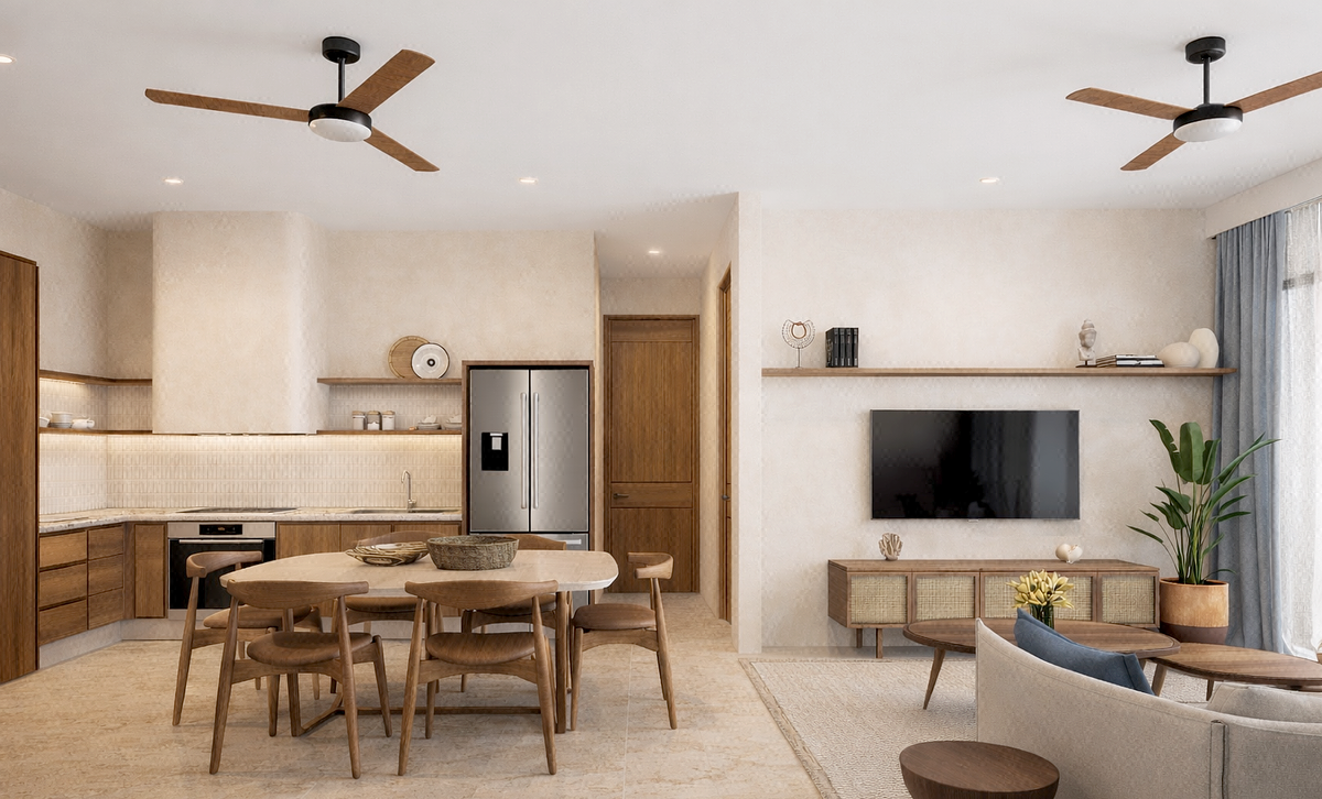 Departamento en Venta de 2 Recámaras en la Playa, Serena Beach Tower Modelo A
