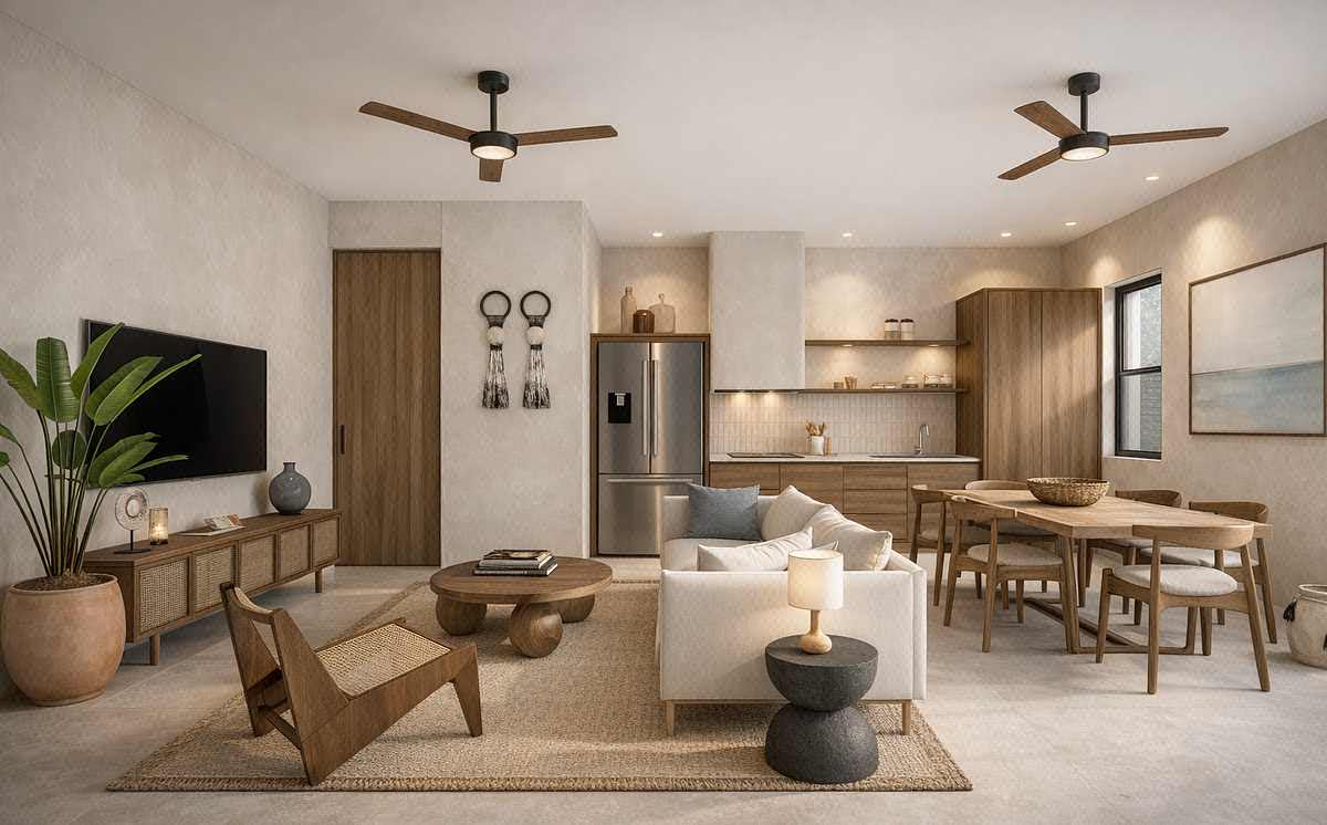 Departamento en Venta de 2 Recámaras en la Playa, Serena Beach Tower Modelo B
