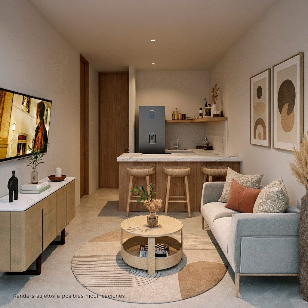 4 de 17: Sala, Comedor y Cocina