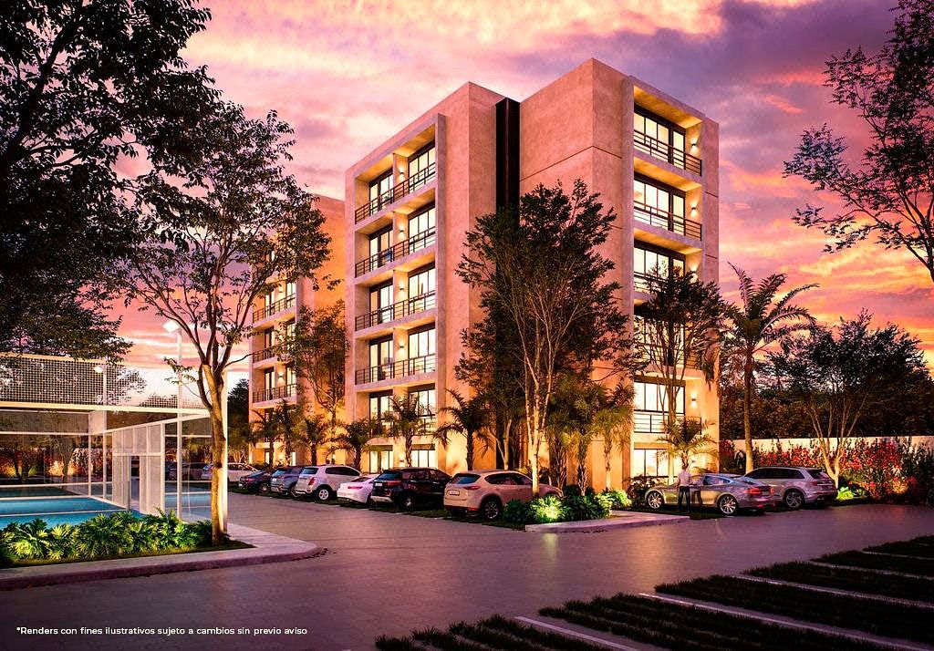 Departamentos en Venta de 1 Recámara en Paseos Temozón, Norte de Mérida