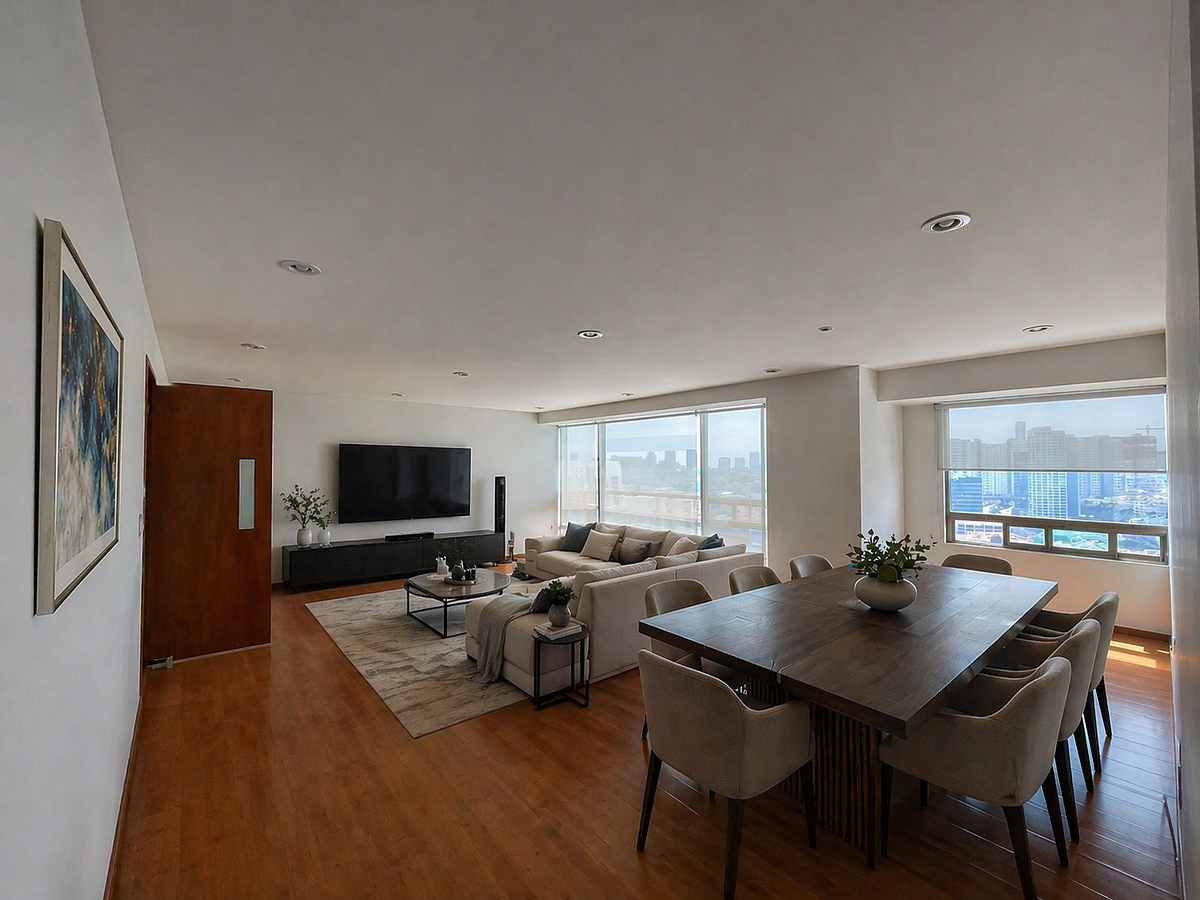 8 de 20: Sala-comedor con muebles