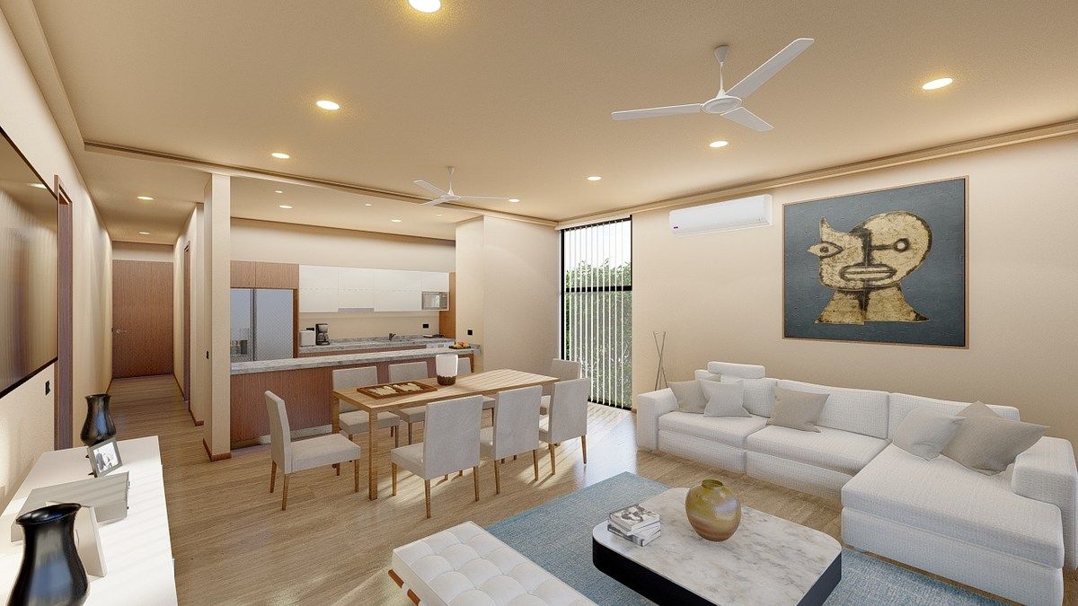 1 de 6: Sala, Comedor y Cocina