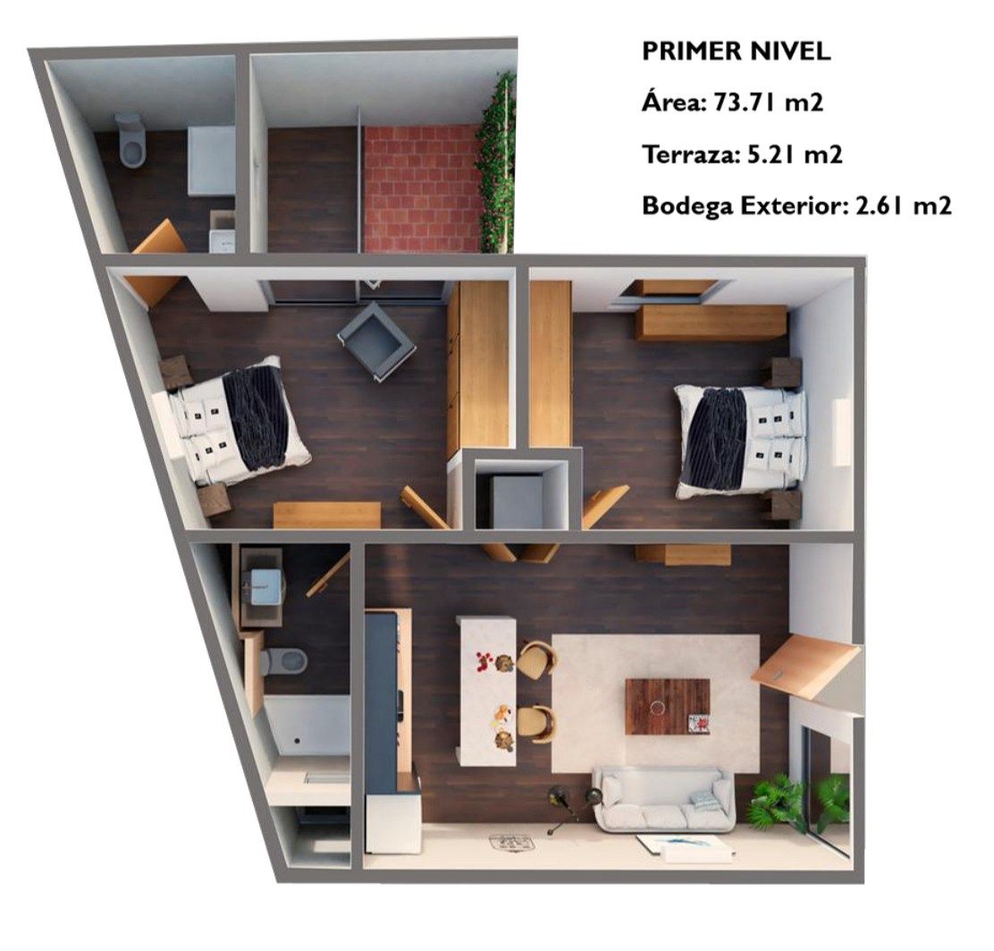 3 de 10: Planta departamento 103